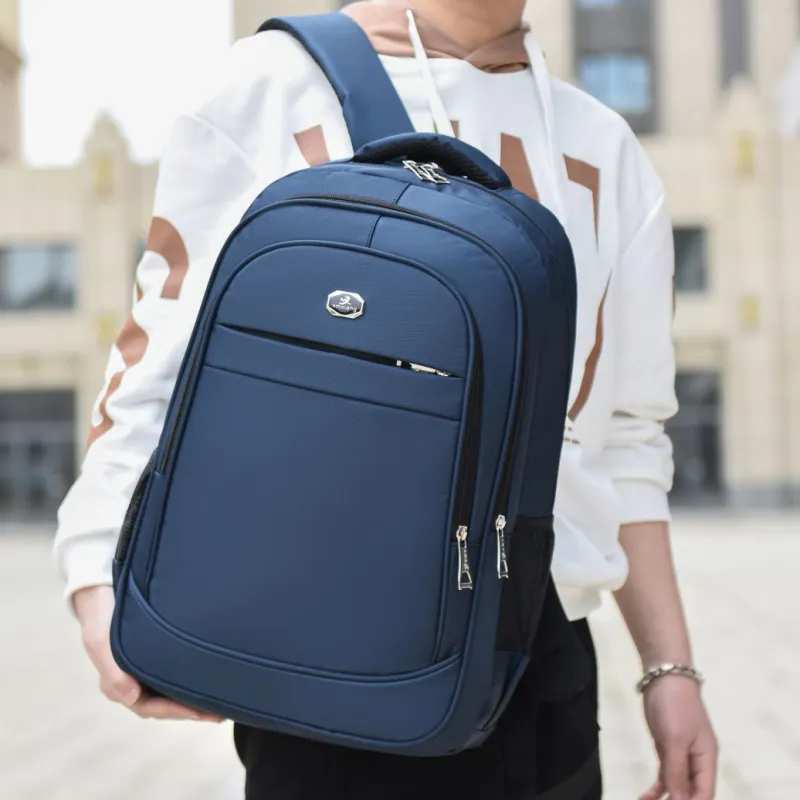 SEVENMOONS Oxford Backpack Men's Gray/Black/Blue-7