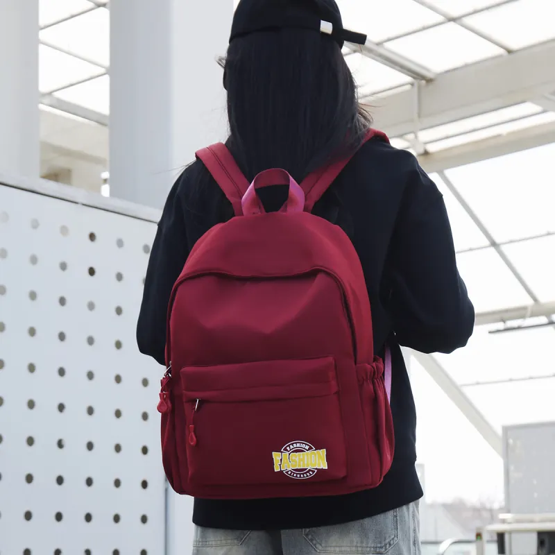 SEVENMOONS Nylon Backpack Unisex White/Black/Red/Blue-8