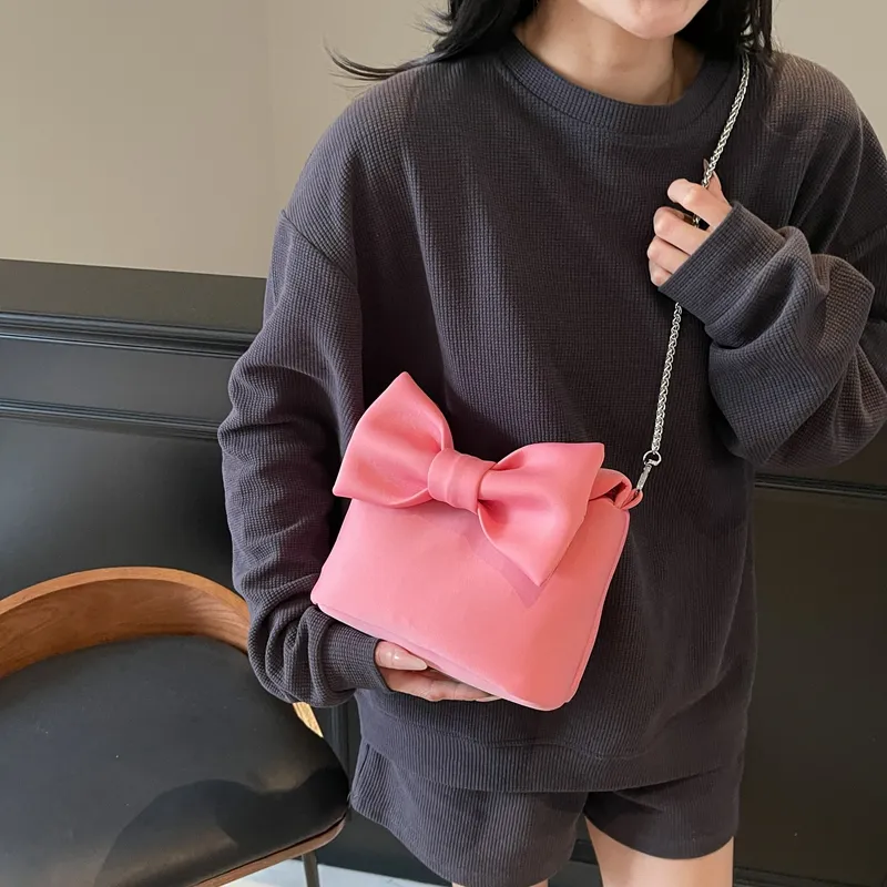 SEVENMOONS PU One Shoulder Handbag Women's Black/Pink-4
