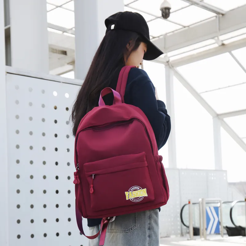 SEVENMOONS Nylon Backpack Unisex White/Black/Red/Blue-7