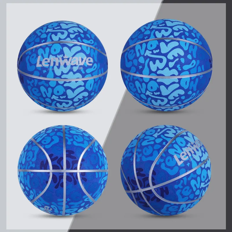 LENWAVE Rubber Basketball Size 5 Ball Training Kids'-3