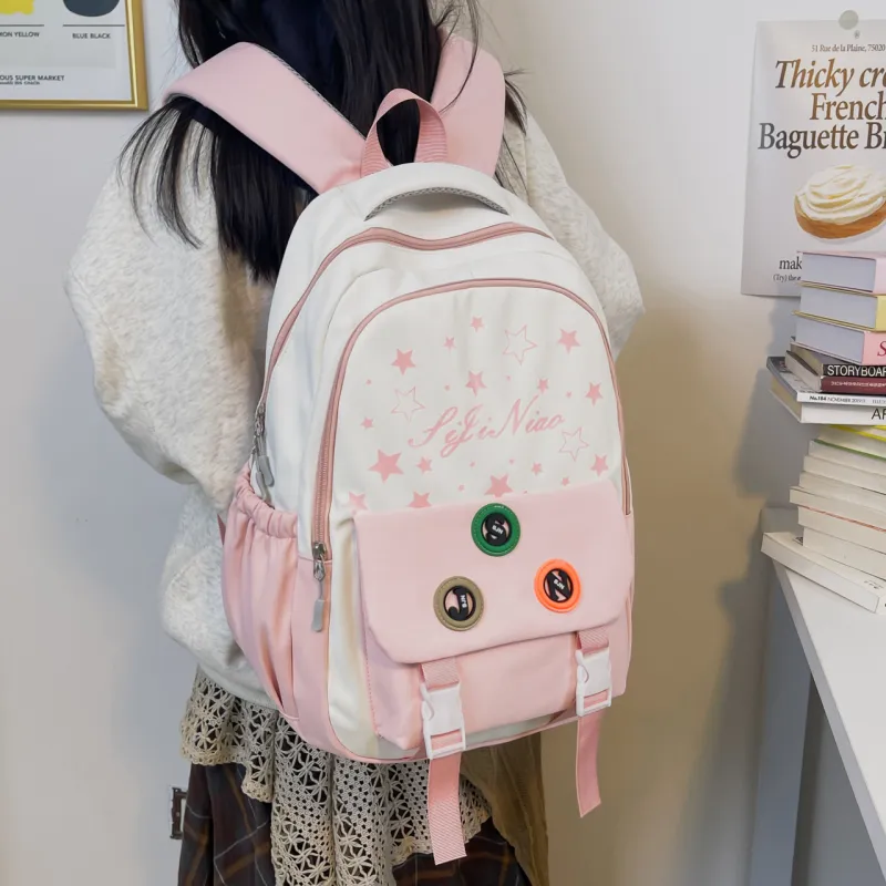 SEVENMOONS Nylon Backpack Regular Women's Multicolor-12