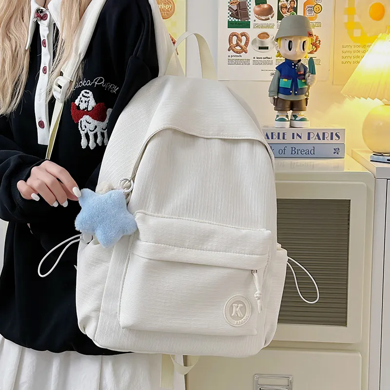 SEVENMOONS Nylon Fabric Backpack Unisex Multicolor-1