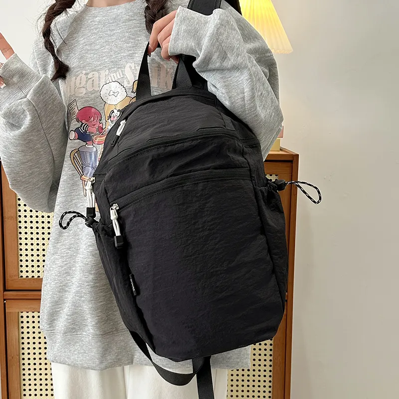 SEVENMOONS Nylon Backpack Regular Unisex Gray/Black/Green/Red-4