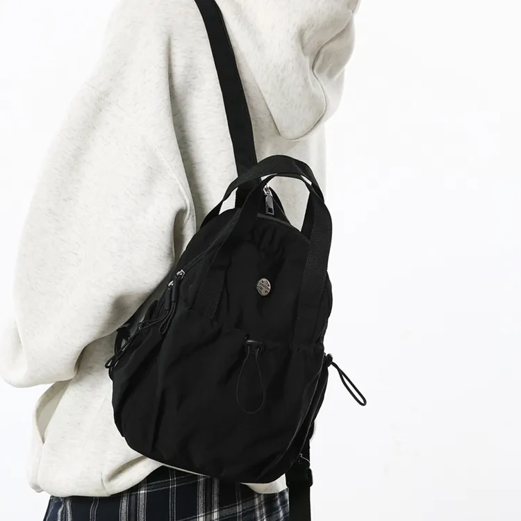 SEVENMOONS Nylon Backpack Regular Unisex White/Black/Red/Light Purple/Yellow/Khaki/Green-2