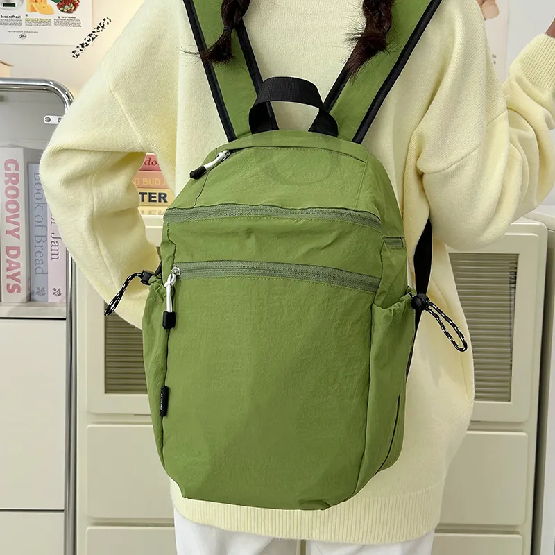 SEVENMOONS Nylon Backpack Regular Unisex Gray/Black/Green/Red-7