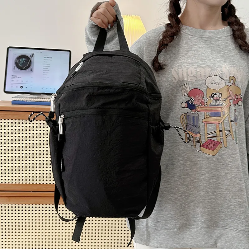 SEVENMOONS Nylon Backpack Regular Unisex Gray/Black/Green/Red-5