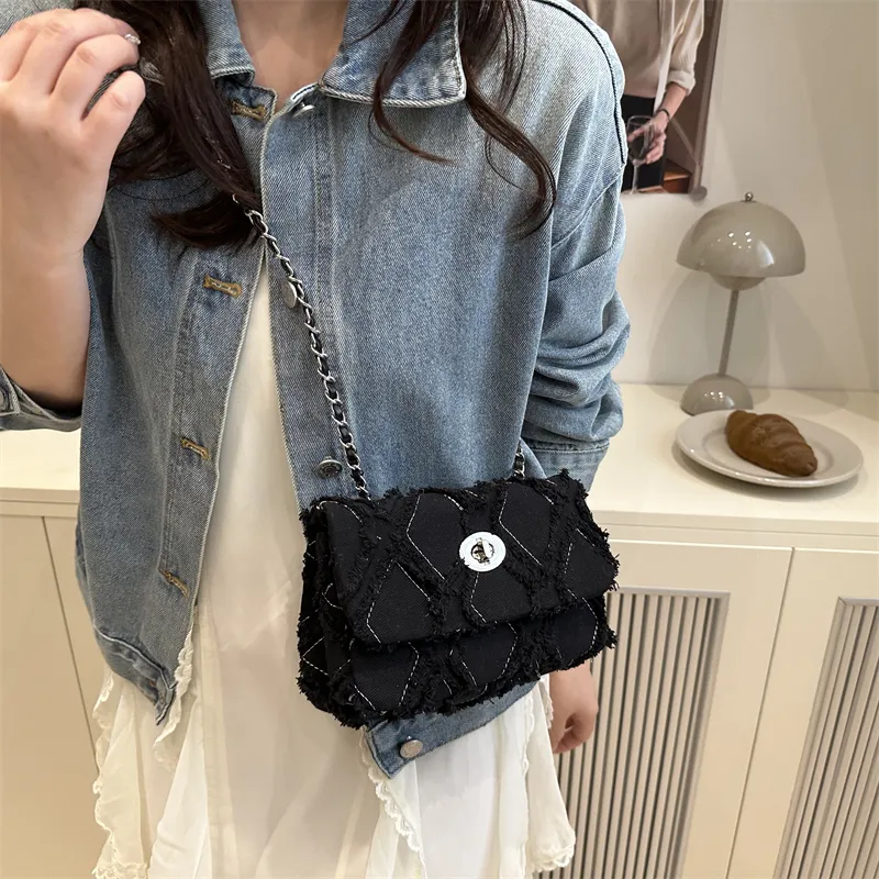 SEVENMOONS Nylon Shoulder Bag Women's Black/Blue/Pink-2