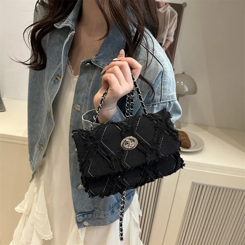 SEVENMOONS Nylon Shoulder Bag Women's Black/Blue/Pink-1