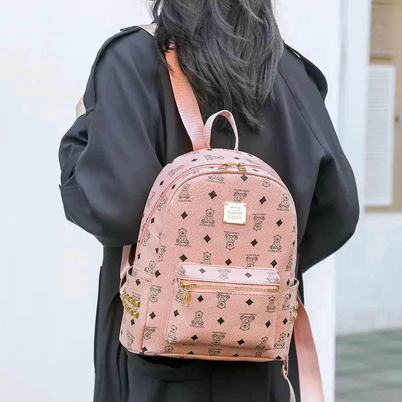 SEVENMOONS PU Backpack Unisex Multicolor-15