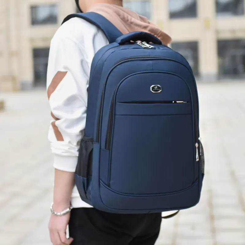 SEVENMOONS Oxford Backpack Men's Gray/Black/Blue-8