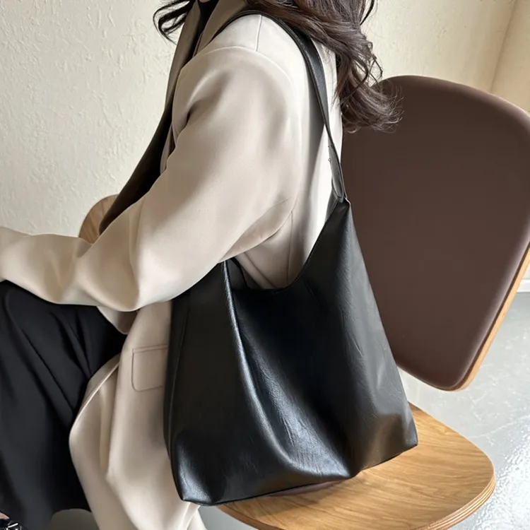 SEVENMOONS PU Shoulder Bag Regular Women's Brown/Black-7