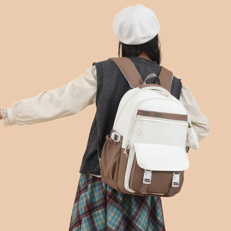 SEVENMOONS Nylon Fabric Backpack Women's Multicolor-5
