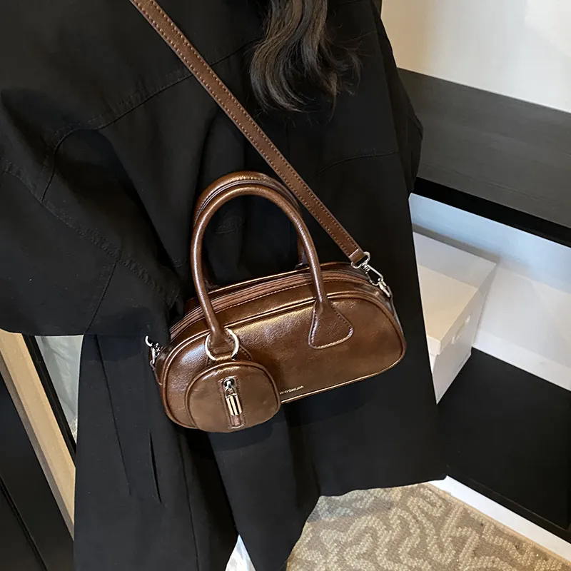 SEVENMOONS PU Shoulder Bag, Crossbody Bag, Handbag Regular Women's Black/Burgundy/Coffee/Brown-8
