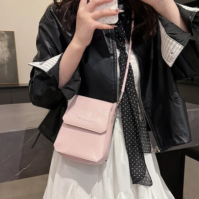 SEVENMOONS PU Crossbody Bag Women's Ecru/Black/Dark Brown/Light Blue/Pink-13
