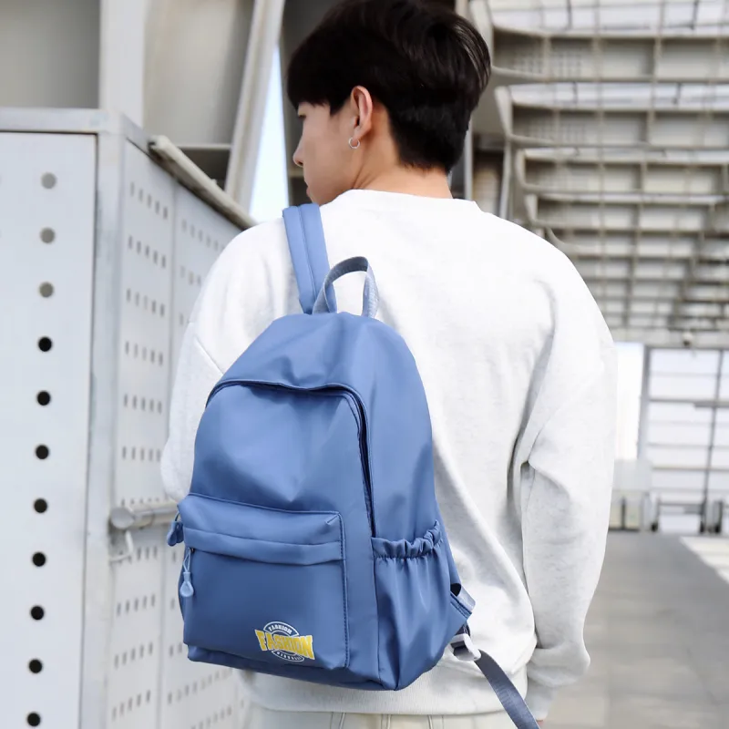 SEVENMOONS Nylon Backpack Unisex White/Black/Red/Blue-12