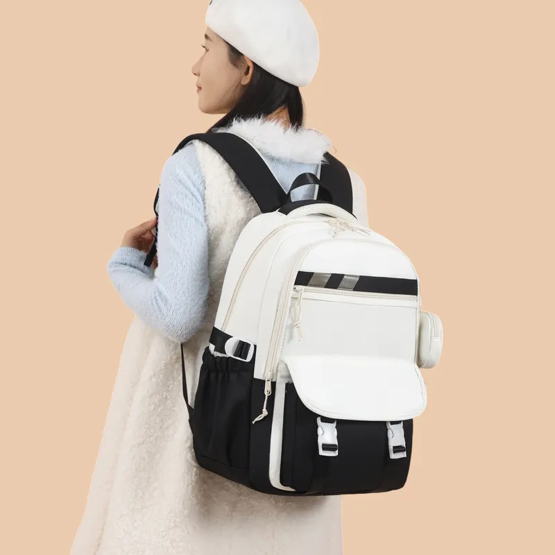 SEVENMOONS Nylon Fabric Backpack Women's Multicolor-1
