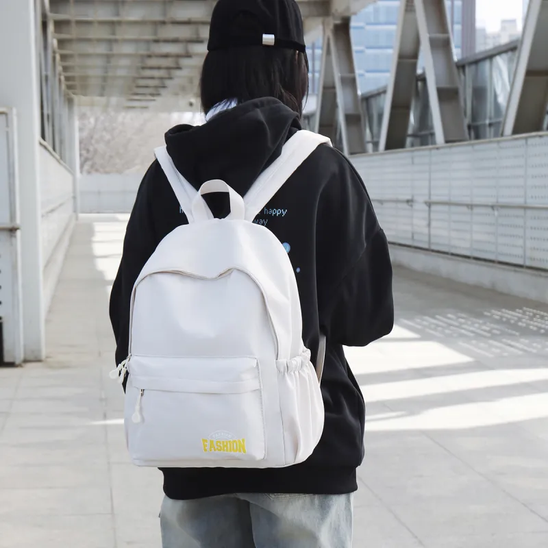 SEVENMOONS Nylon Backpack Unisex White/Black/Red/Blue-1