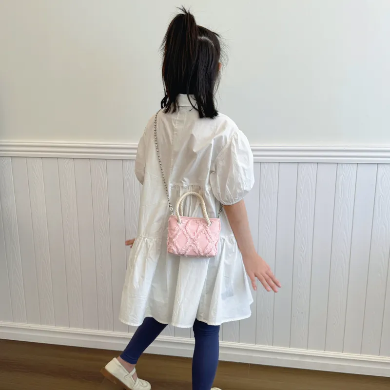 SEVENMOONS Fabric One Shoulder Handbag Women's White/Blue/Pink-5