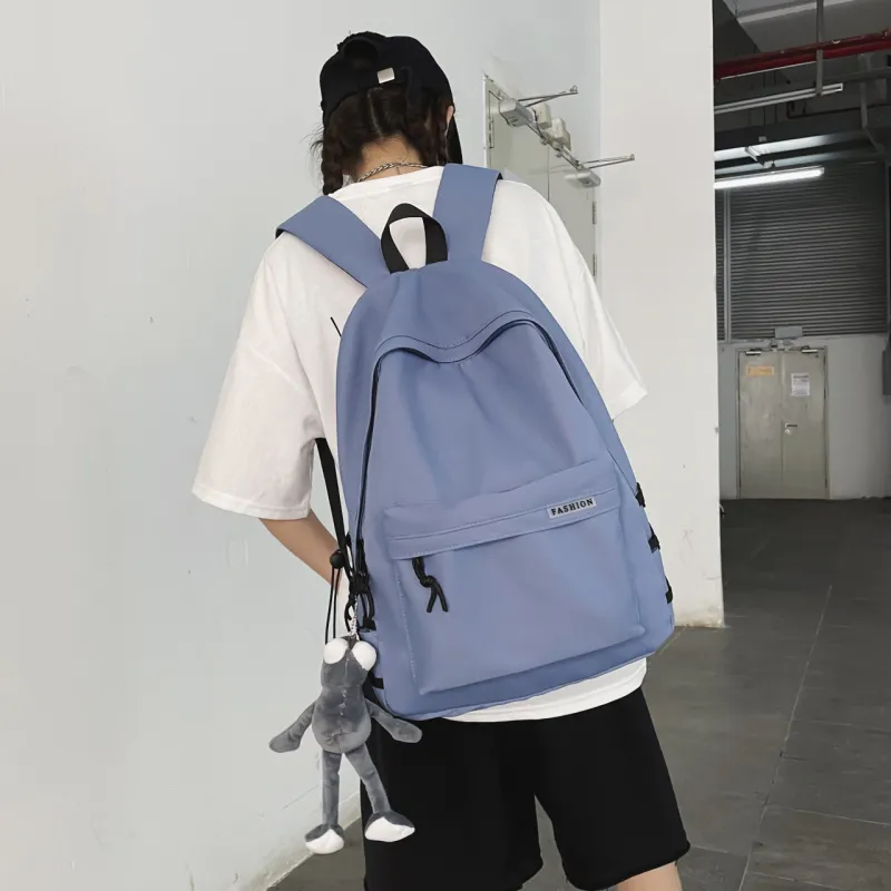 SEVENMOONS Nylon Backpack Unisex Ecru/Blue/Black/Burgundy-5