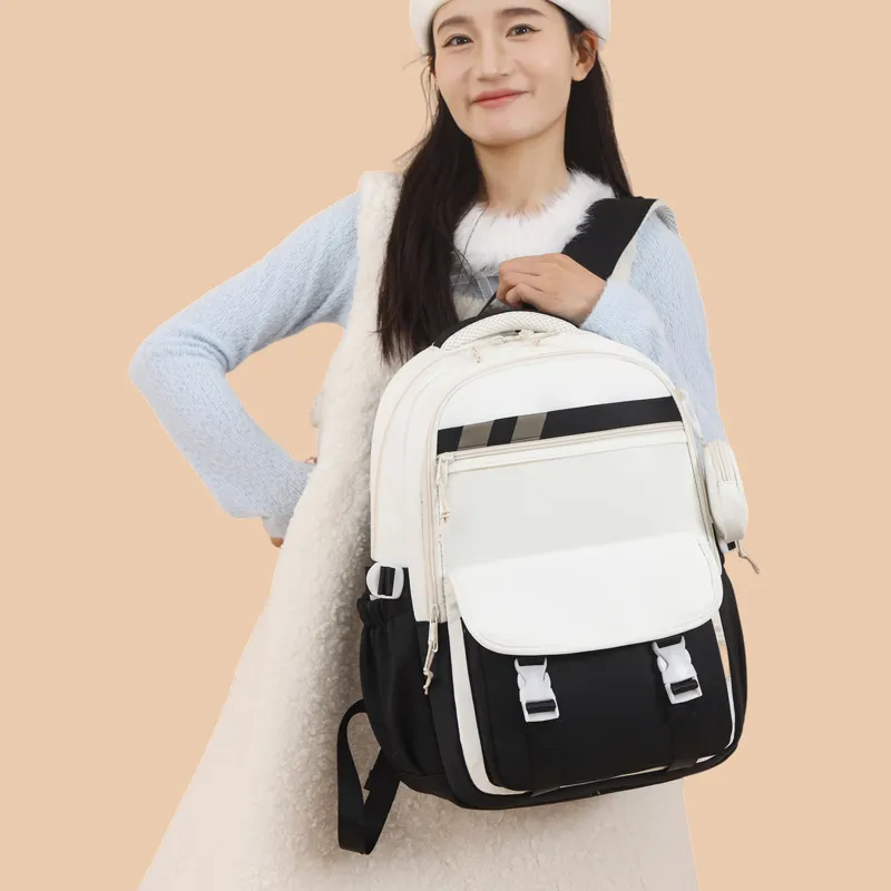 SEVENMOONS Nylon Fabric Backpack Women's Multicolor-2