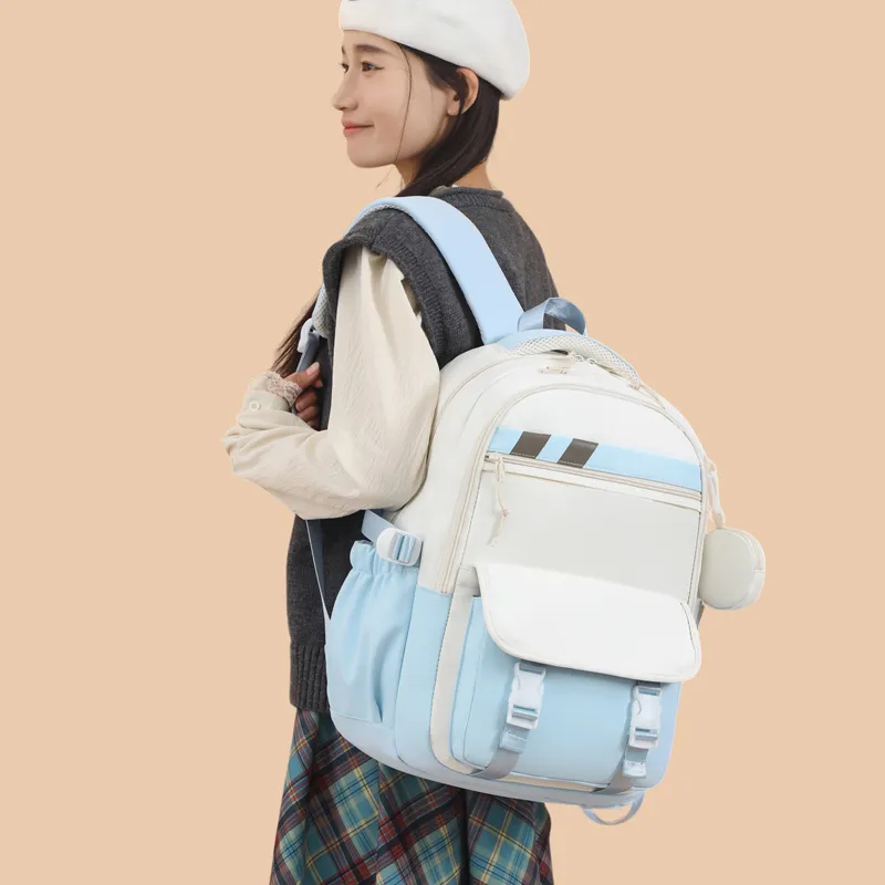 SEVENMOONS Nylon Fabric Backpack Women's Multicolor-9