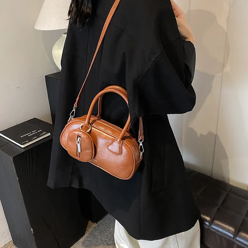SEVENMOONS PU Shoulder Bag, Crossbody Bag, Handbag Regular Women's Black/Burgundy/Coffee/Brown-11