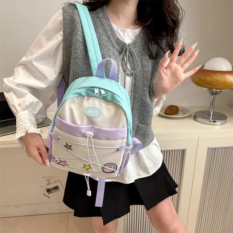 SEVENMOONS Nylon Fabric Backpack Regular Kids' Multicolor-4