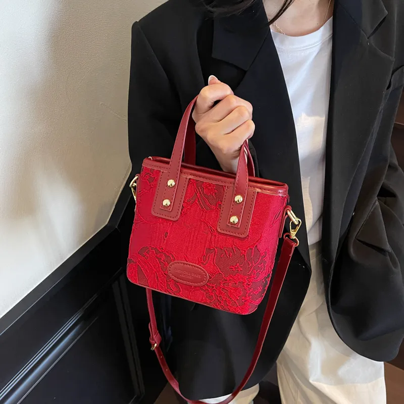 SEVENMOONS Fabric Handbag Women's Joyful Pink/Joyful Red/Heart Red/Burgundy-10