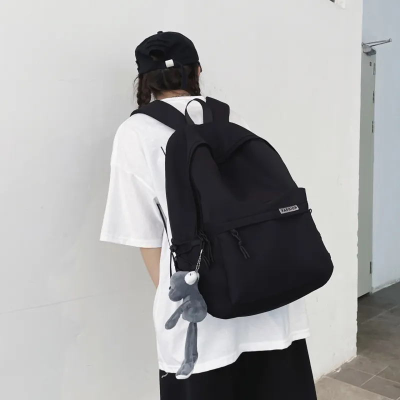 SEVENMOONS Nylon Backpack Unisex Ecru/Blue/Black/Burgundy-3