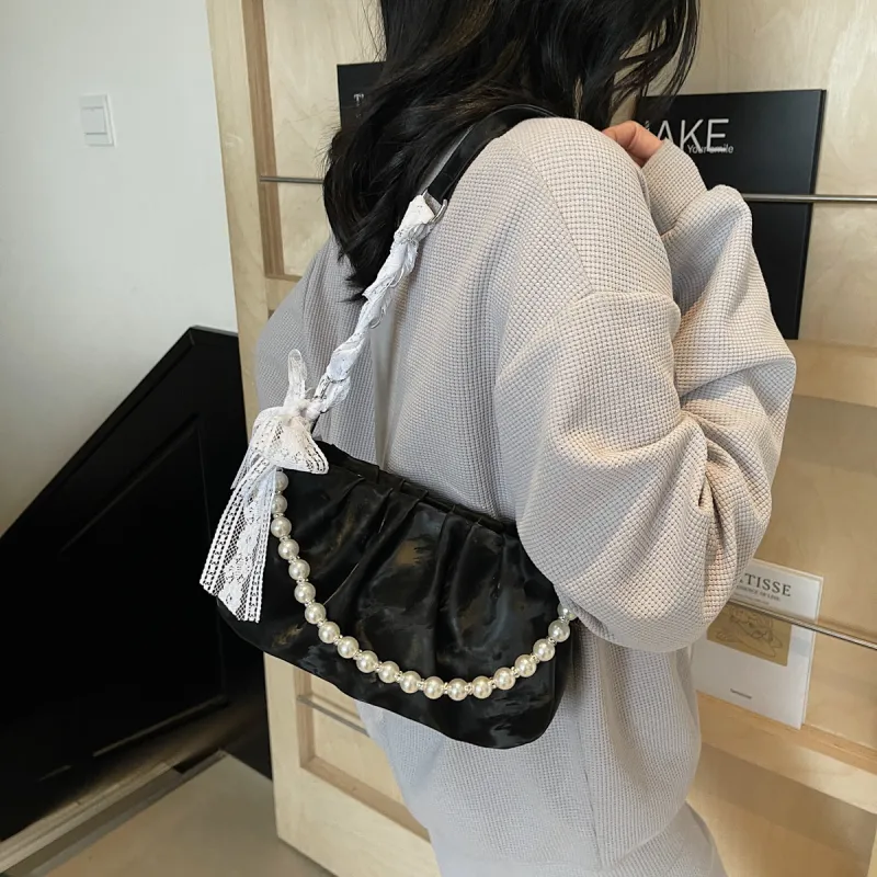 SEVENMOONS PU Crossbody Bag, Shoulder Bag Women's Ecru/Silver/Black/Pink-8