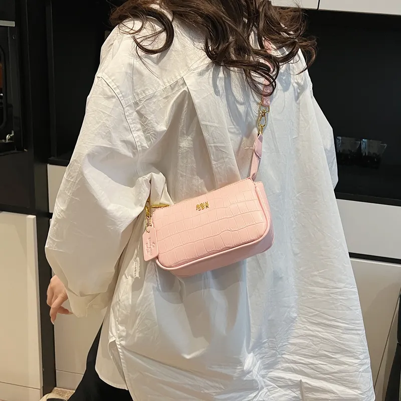 SEVENMOONS PU Shoulder Bag Women's Silver/Pink/Black-4