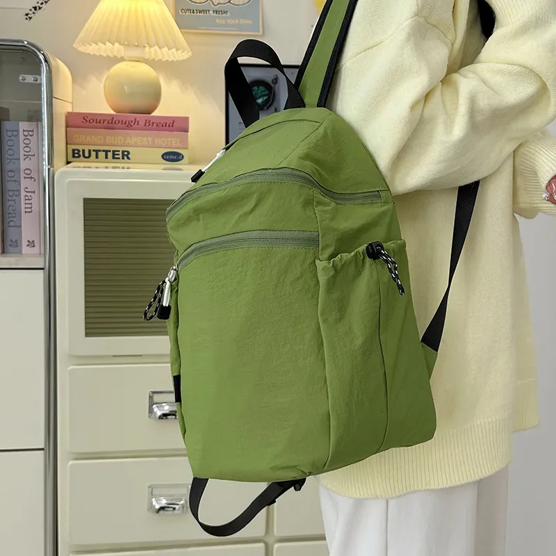 SEVENMOONS Nylon Backpack Regular Unisex Gray/Black/Green/Red-8