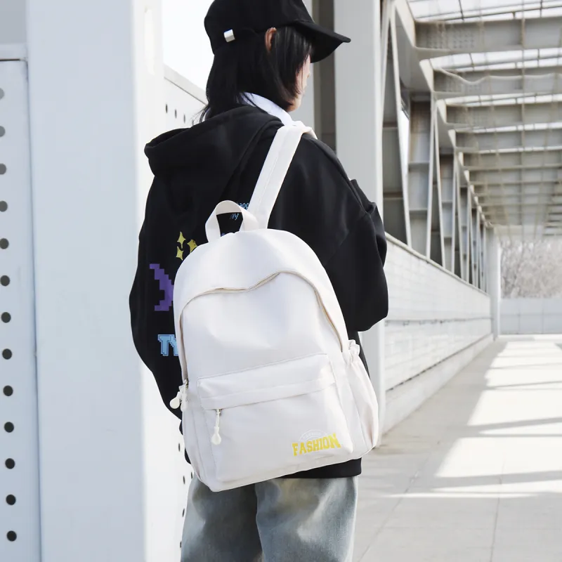 SEVENMOONS Nylon Backpack Unisex White/Black/Red/Blue-2