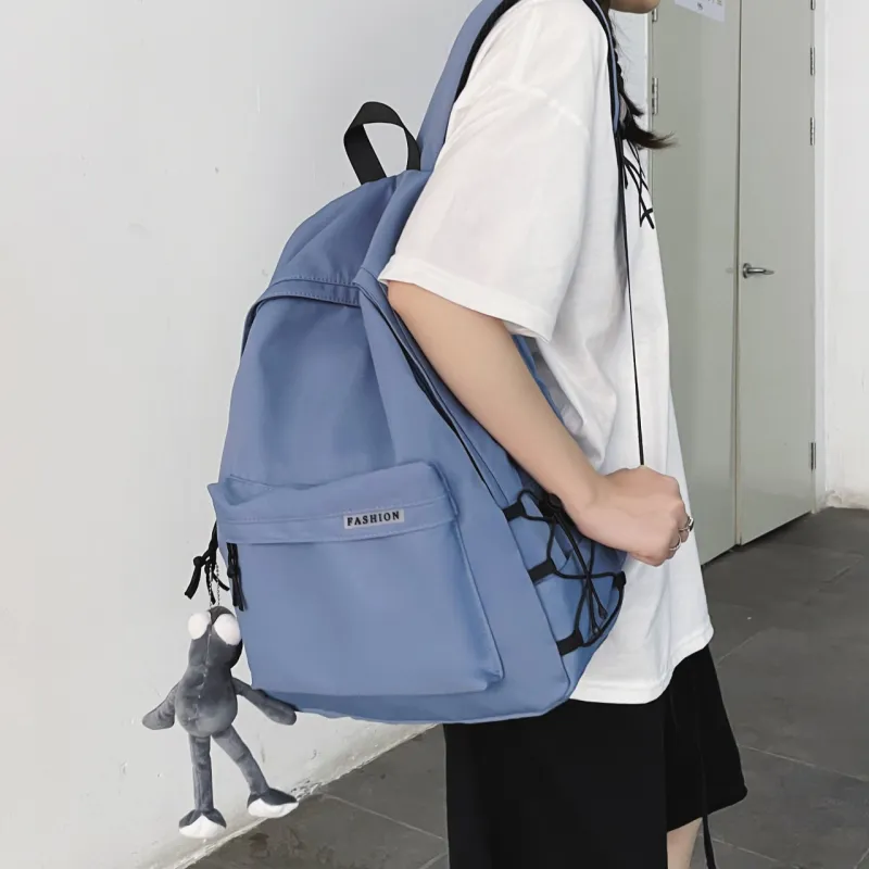 SEVENMOONS Nylon Backpack Unisex Ecru/Blue/Black/Burgundy-6