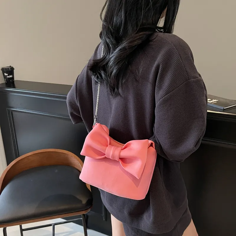 SEVENMOONS PU One Shoulder Handbag Women's Black/Pink-5