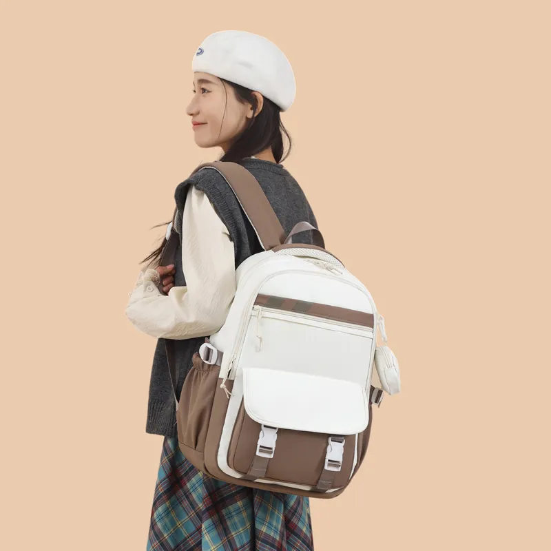 SEVENMOONS Nylon Fabric Backpack Women's Multicolor-6