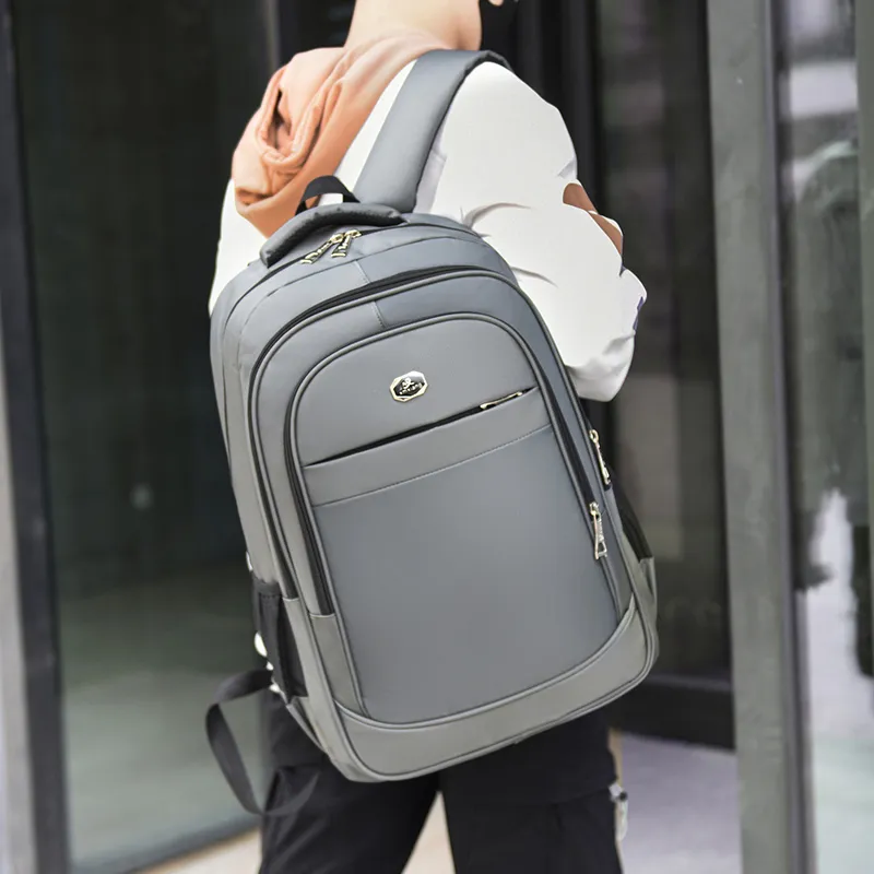 SEVENMOONS Oxford Backpack Men's Gray/Black/Blue-1