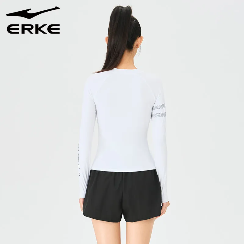 Erke Two Piece Swimsuits Women's Black White-1