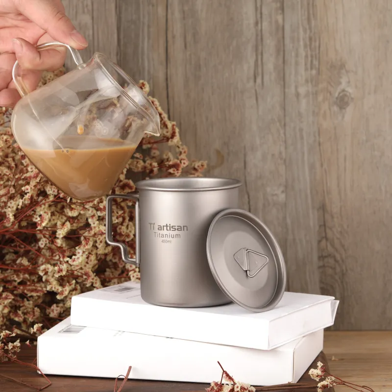 Tiartisan Outdoor Water Equipment Water Container 200ml 300ml 350ml 450ml 750ml Pure Titanium-9