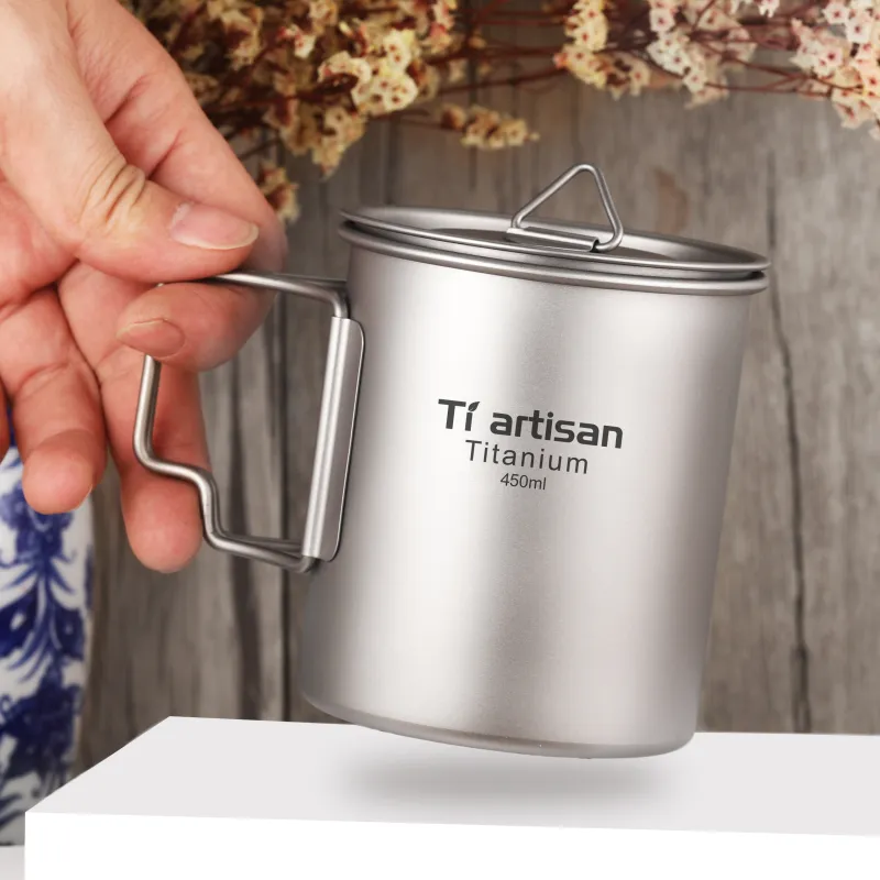 Tiartisan Outdoor Water Equipment Water Container 200ml 300ml 350ml 450ml 750ml Pure Titanium-8