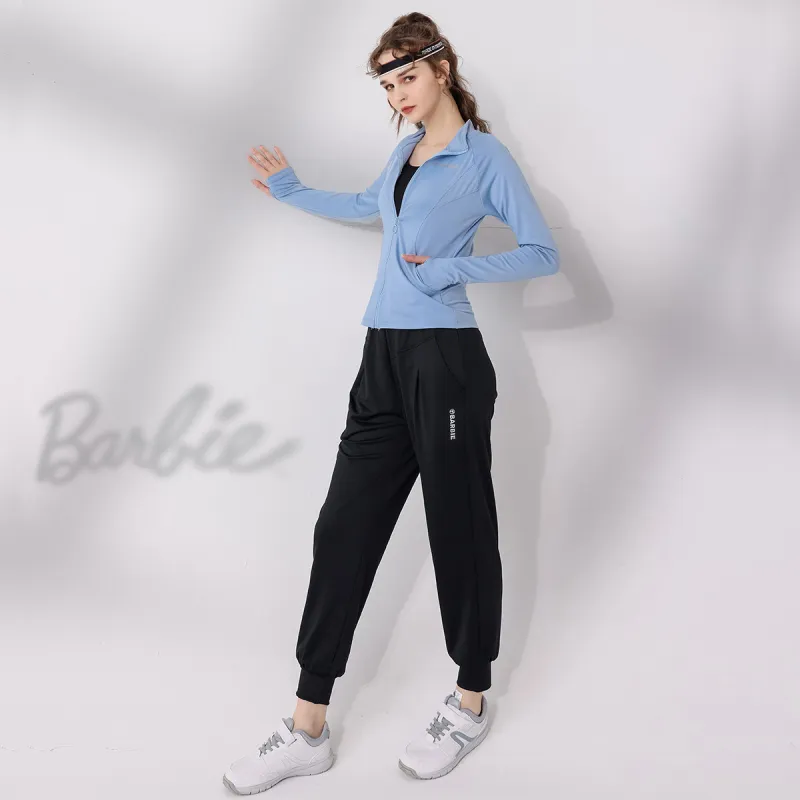 Barbie Yoga Jackets Women's Blue-4