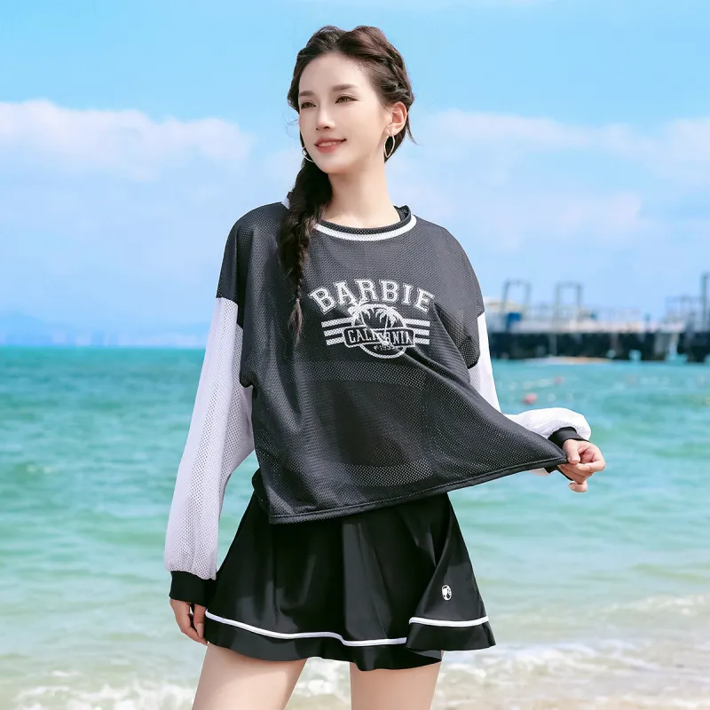 Barbie Two Piece Swimsuit Women's Black-6