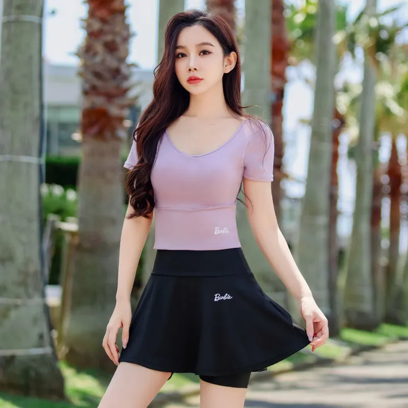 Barbie Yoga Skirts Women's Midnight Black Dress-3