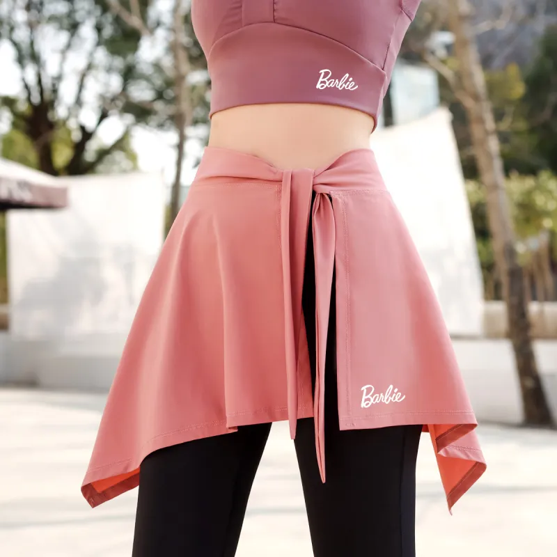 Barbie Yoga Skirts Women's Leather Red-1