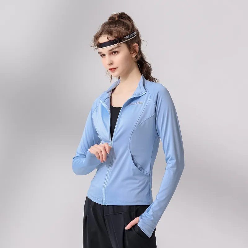 Barbie Yoga Jackets Women's Blue-2
