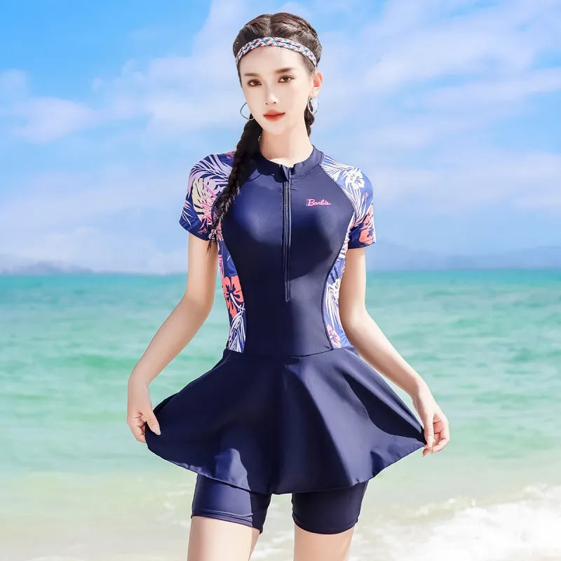 Barbie One piece Swimsuit Women's Blue-4