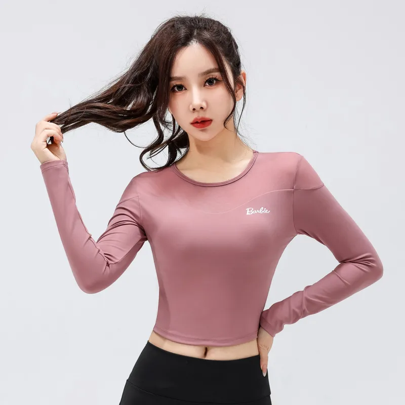 Barbie Yoga T Shirt Dusty Pink[with Pads]-1