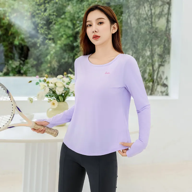 Barbie Yoga T Shirts Women's Lilac-5