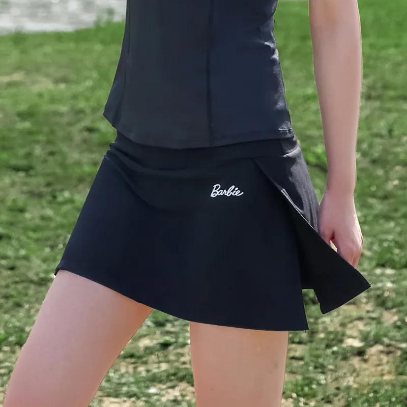 Barbie Yoga Skirts Women's Black[Lining With Pocket]-5